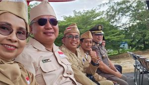 Upacara Peringatan Perjuangan Merah Putih Sanga-Sanga Ke 79, Camat Muara Muntai Turut Hadir